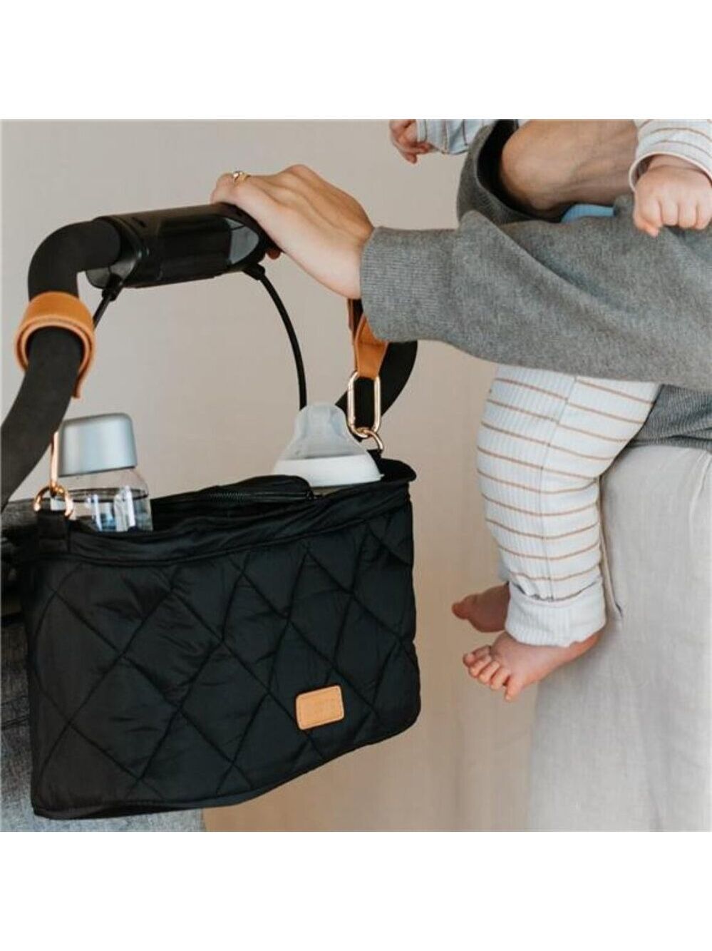 Stroller Organizer Bag Caddy With Cup Holders Universal Fit Baby Stroller Access
